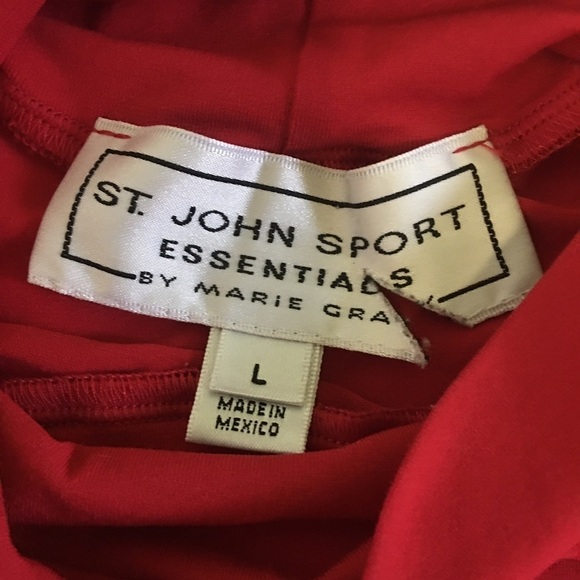 Red St. John Short Sleeved Shirt Size Large - Picture 2 of 6